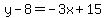 y-8=-3x%2B15