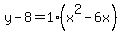 y-8=1%28x%5E2-6x%29