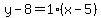y-8=1%28x-5%29