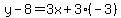 y-8=3x%2B3%28-3%29