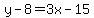 y-8=3x-15