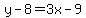y-8=3x-9