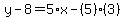 y-8=5%2Ax-%285%29%283%29