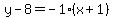 y-8+=+-1%28x%2B1%29