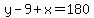 y-9%2Bx=180