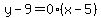 y-9=0%2A%28x-5%29