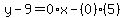 y-9=0%2Ax-%280%29%285%29