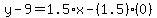 y-9=1.5%2Ax-%281.5%29%280%29