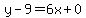 y-9=6x%2B0