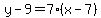 y-9=7%28x-7%29