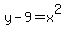 y-9+=+x%5E2