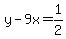 y-9x=1%2F2