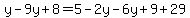 y-9y%2B8=5-2y-6y%2B9%2B29
