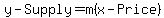 y-Supply=m%28x-Price%29