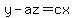 y-az=cx