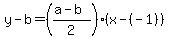 y-b=%28%28a-b%29%2F2%29%28x-%28-1%29%29