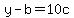 y-b=10c