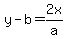y-b=2x%2Fa