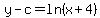 y-c+=+ln%28x%2B4%29
