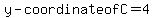 y-coordinate+of+C=4