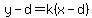 y-d=k%28x-d%29