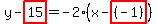 y-highlight%2815%29+=+-2%28x-highlight%28%28-1%29%29%29