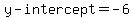 y-intercept=-6