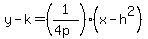 y-k=%281%2F%284p%29%29%28x-h%5E2%29