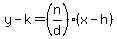 y-k=%28n%2Fd%29%28x-h%29