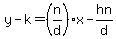 y-k=%28n%2Fd%29x-hn%2Fd