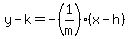 y-k=-%281%2Fm%29%28x-h%29