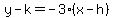 y-k=-3%28x-h%29