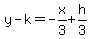 y-k=-x%2F3%2Bh%2F3