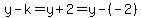 y-k=y%2B2=y-%28-2%29