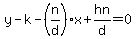 y-k-%28n%2Fd%29x%2Bhn%2Fd=0
