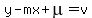 y-mx%2Bmu=v