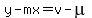 y-mx=v-mu