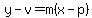 y-v=m%28x-p%29