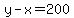 y-x=200