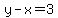 y-x=3
