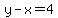 y-x=4