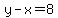 y-x=8