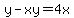 y-xy=4x