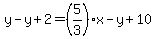 y-y%2B2=%285%2F3%29x-y%2B10
