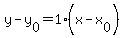 y-y%5B0%5D=1%28x-x%5B0%5D%29