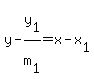 y-y%5B1%5D%2Fm%5B1%5D=x-x%5B1%5D