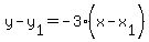 y-y%5B1%5D=-3%28x-x%5B1%5D%29