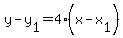 y-y%5B1%5D=4%28x-x%5B1%5D%29