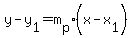 y-y%5B1%5D=m%5Bp%5D%28x-x%5B1%5D%29