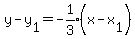 y-y%5B1%5D+=+expr%28-1%2F3%29%28x+-+x%5B1%5D%29